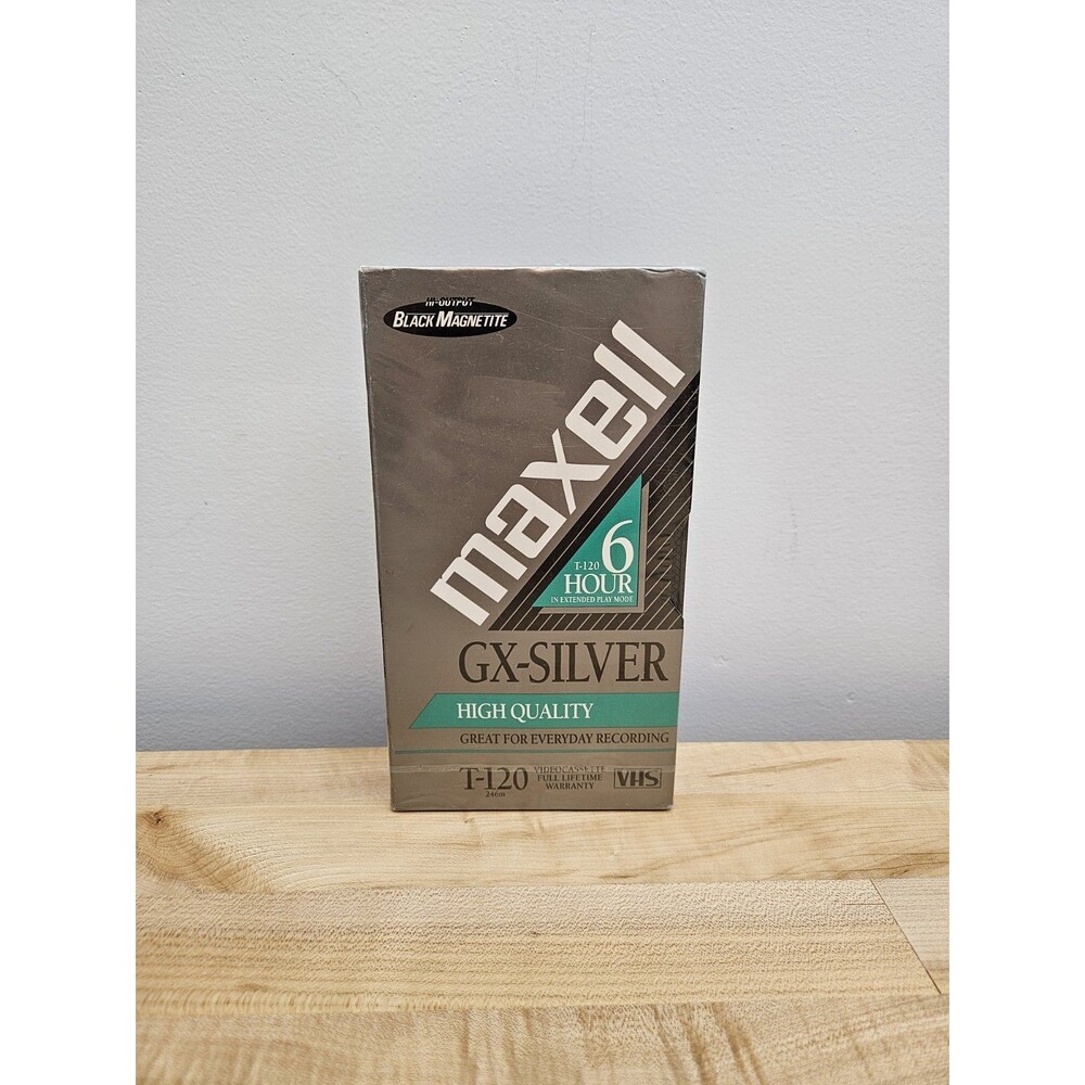 SEALED Maxell 214011 120 Minute Gx Silver Video Tape